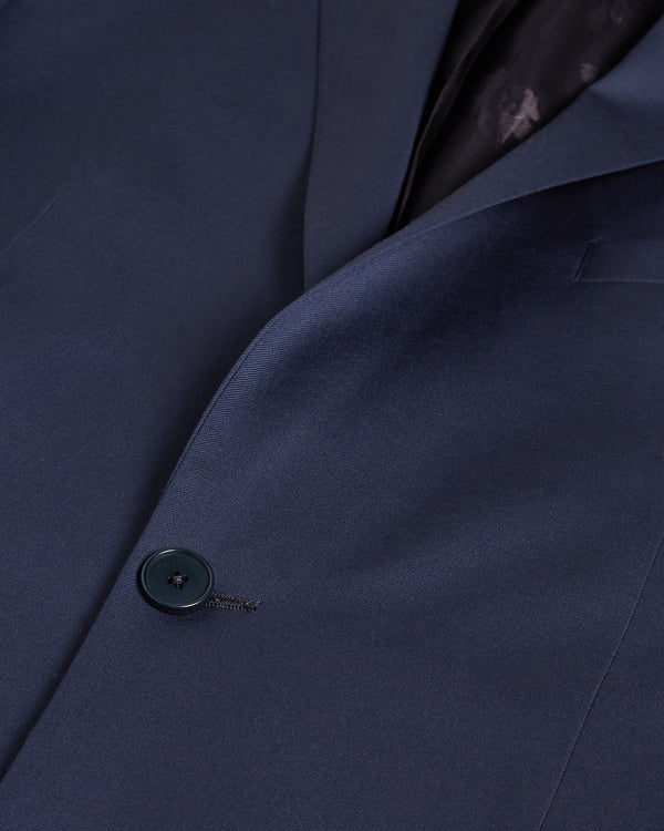 <P>Slim Navy Twill Suit Jacket</P>